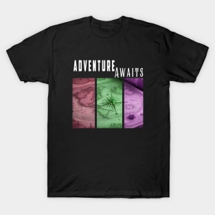 Adventure Awaits - Travelling White Text T-Shirt